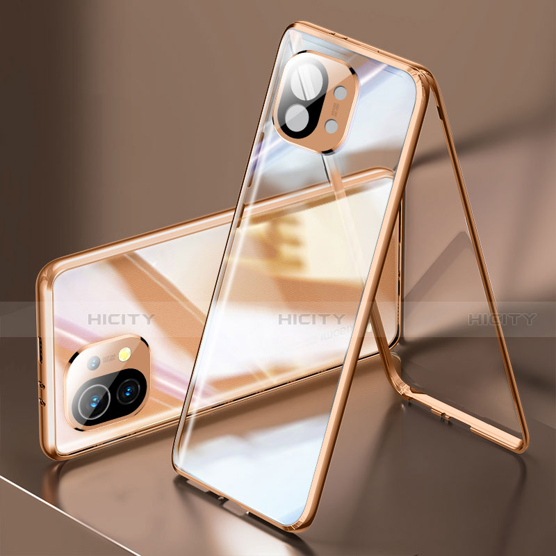 Coque Rebord Bumper Luxe Aluminum Metal Miroir 360 Degres Housse Etui Aimant M03 pour Xiaomi Mi 11 Lite 5G Plus