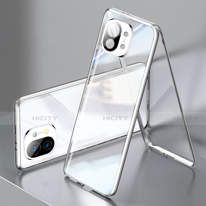 Coque Rebord Bumper Luxe Aluminum Metal Miroir 360 Degres Housse Etui Aimant M03 pour Xiaomi Mi 11 Lite 5G Plus