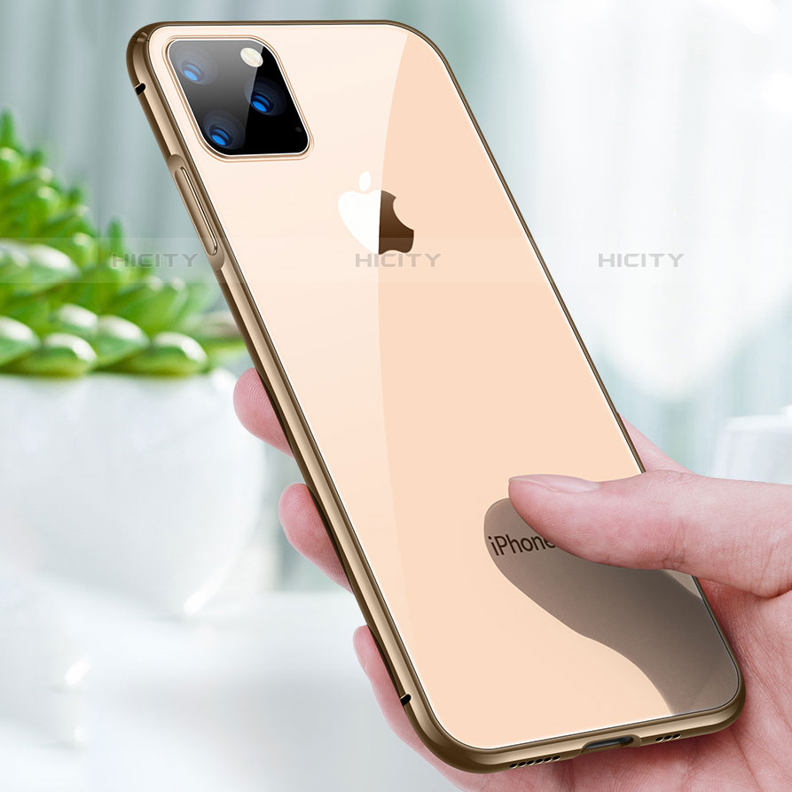 Coque Rebord Bumper Luxe Aluminum Metal Miroir 360 Degres Housse Etui Aimant M04 pour Apple iPhone 11 Pro Plus