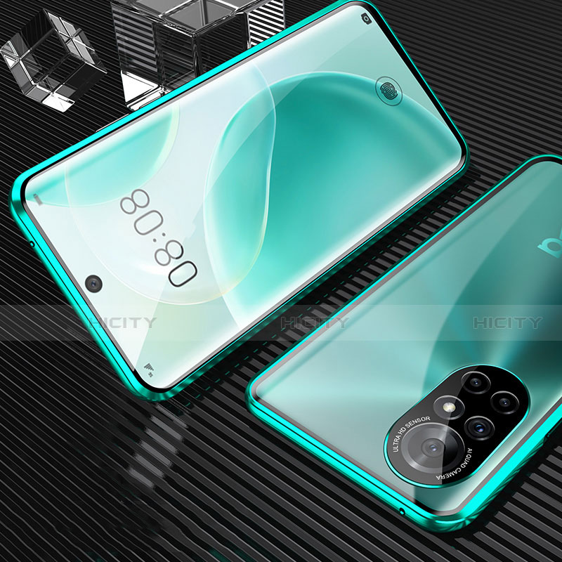 Coque Rebord Bumper Luxe Aluminum Metal Miroir 360 Degres Housse Etui Aimant M04 pour Huawei Nova 8 5G Plus