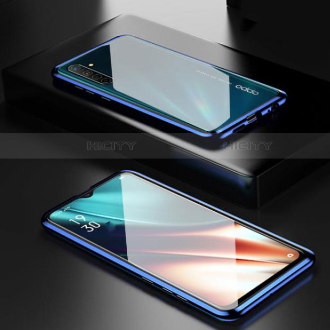 Coque Rebord Bumper Luxe Aluminum Metal Miroir 360 Degres Housse Etui Aimant M04 pour Oppo K5 Plus