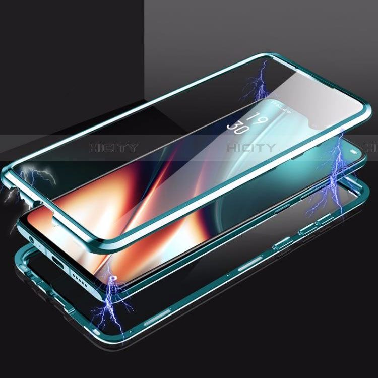 Coque Rebord Bumper Luxe Aluminum Metal Miroir 360 Degres Housse Etui Aimant M04 pour Oppo K5 Plus