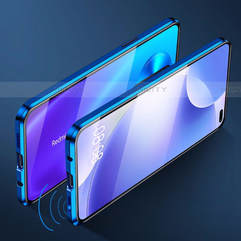 Coque Rebord Bumper Luxe Aluminum Metal Miroir 360 Degres Housse Etui Aimant M04 pour Xiaomi Poco X2 Plus