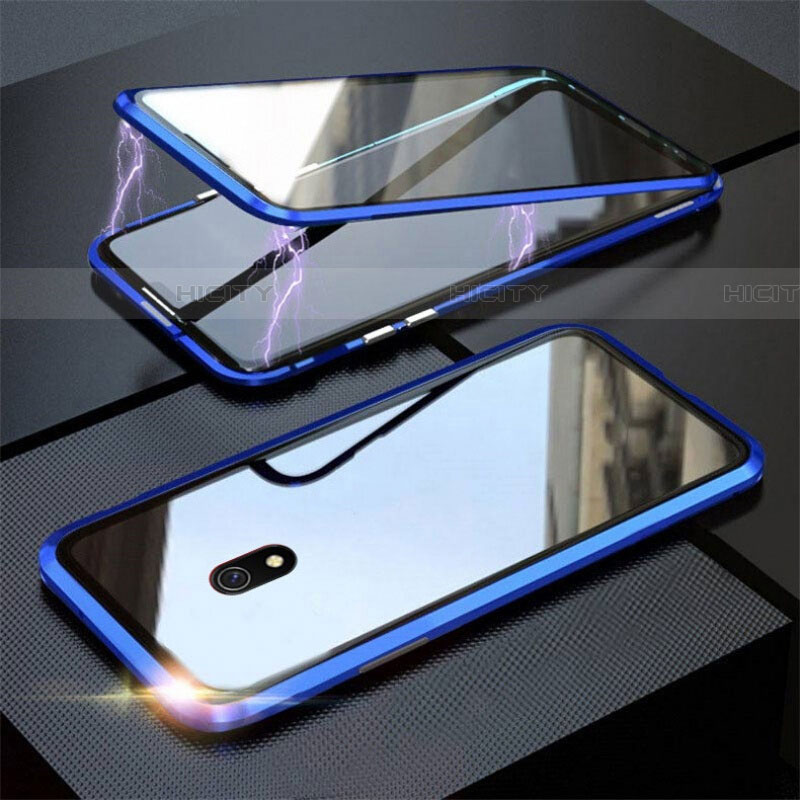 Coque Rebord Bumper Luxe Aluminum Metal Miroir 360 Degres Housse Etui Aimant M04 pour Xiaomi Redmi 8A Plus