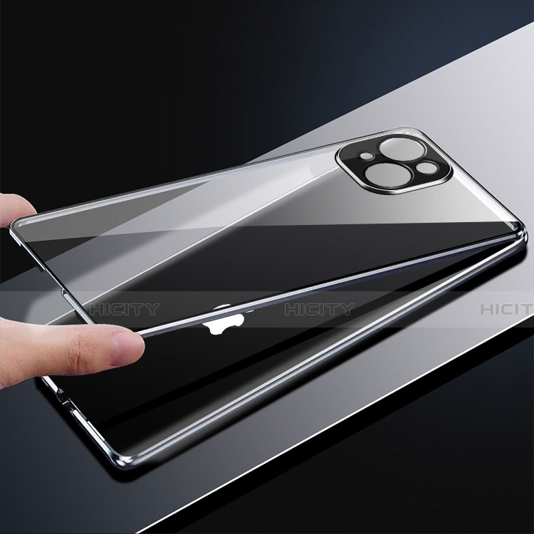 Coque Rebord Bumper Luxe Aluminum Metal Miroir 360 Degres Housse Etui Aimant M05 pour Apple iPhone 13 Plus