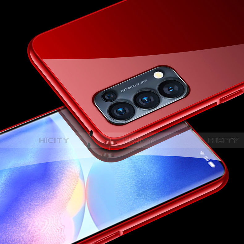 Coque Rebord Bumper Luxe Aluminum Metal Miroir 360 Degres Housse Etui Aimant M05 pour Oppo Find X3 Lite 5G Plus