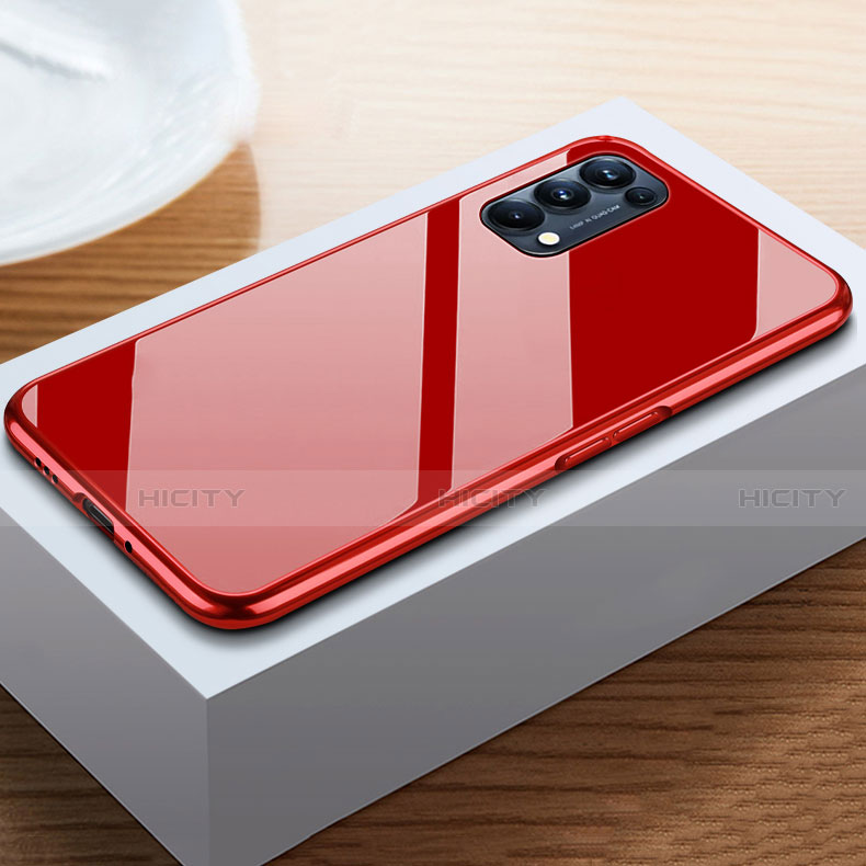 Coque Rebord Bumper Luxe Aluminum Metal Miroir 360 Degres Housse Etui Aimant M05 pour Oppo Find X3 Lite 5G Plus