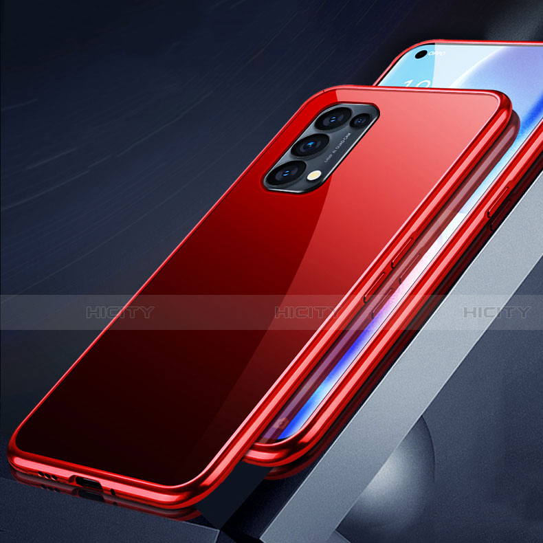 Coque Rebord Bumper Luxe Aluminum Metal Miroir 360 Degres Housse Etui Aimant M05 pour Oppo Find X3 Lite 5G Plus