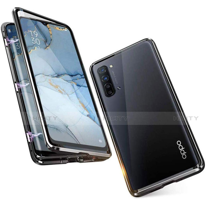 Coque Rebord Bumper Luxe Aluminum Metal Miroir 360 Degres Housse Etui Aimant M05 pour Oppo K7 5G Plus