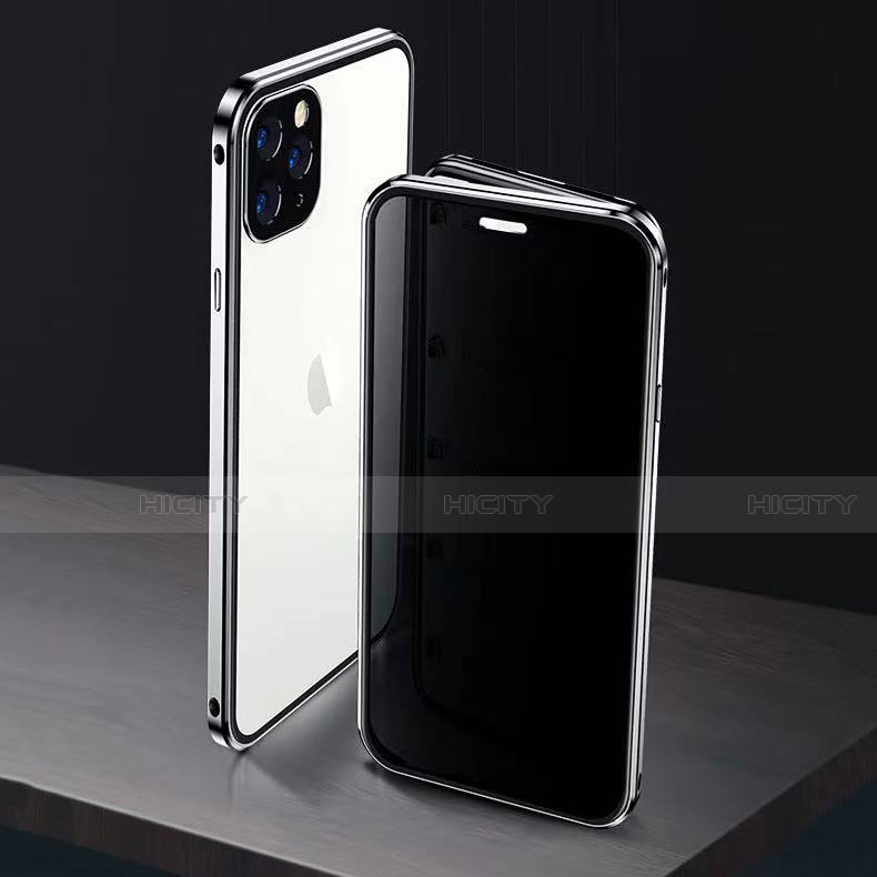 Coque Rebord Bumper Luxe Aluminum Metal Miroir 360 Degres Housse Etui Aimant M06 pour Apple iPhone 13 Pro Max Plus