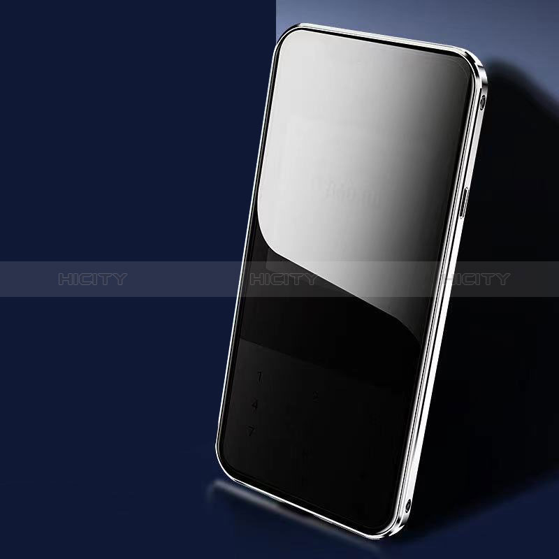Coque Rebord Bumper Luxe Aluminum Metal Miroir 360 Degres Housse Etui Aimant M06 pour Apple iPhone 14 Pro Max Plus
