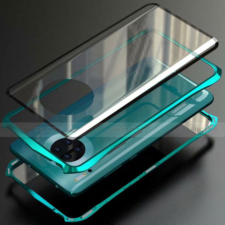 Coque Rebord Bumper Luxe Aluminum Metal Miroir 360 Degres Housse Etui Aimant M06 pour Huawei Mate 30 5G Plus