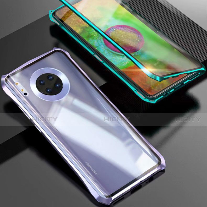 Coque Rebord Bumper Luxe Aluminum Metal Miroir 360 Degres Housse Etui Aimant M06 pour Huawei Mate 30 Pro Plus