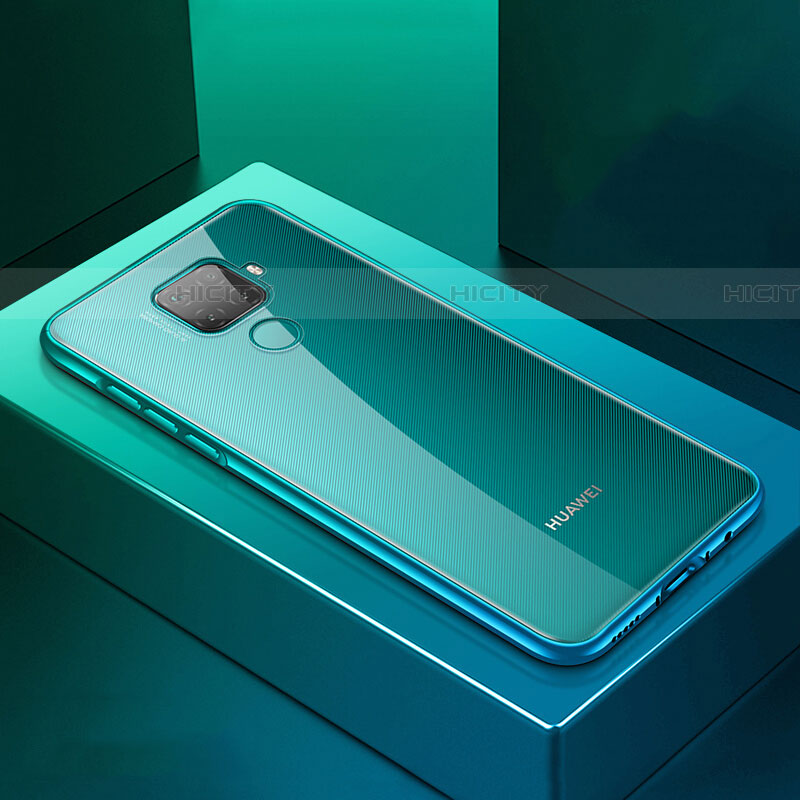 Coque Rebord Bumper Luxe Aluminum Metal Miroir 360 Degres Housse Etui Aimant M06 pour Huawei Nova 5i Pro Cyan Plus