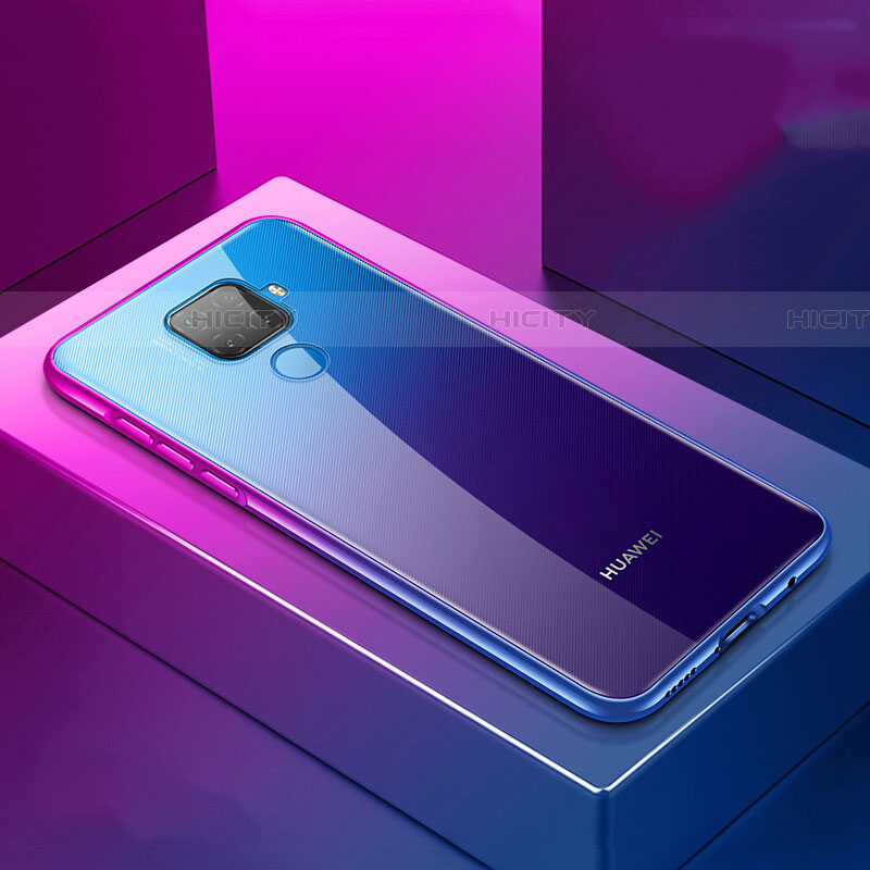 Coque Rebord Bumper Luxe Aluminum Metal Miroir 360 Degres Housse Etui Aimant M06 pour Huawei Nova 5z Violet Plus