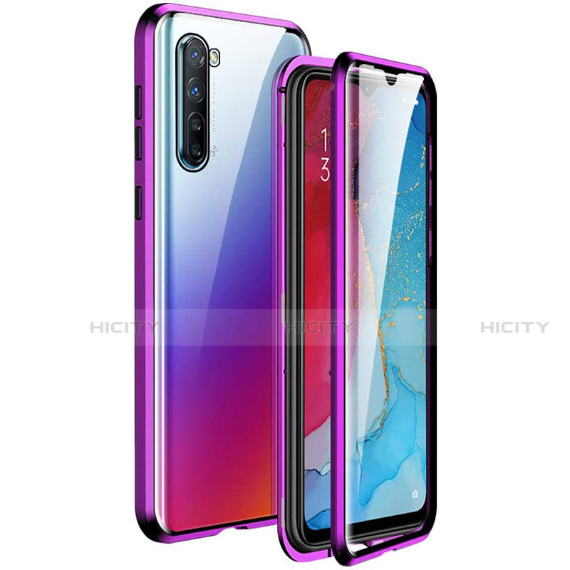 Coque Rebord Bumper Luxe Aluminum Metal Miroir 360 Degres Housse Etui Aimant M06 pour Oppo K7 5G Plus