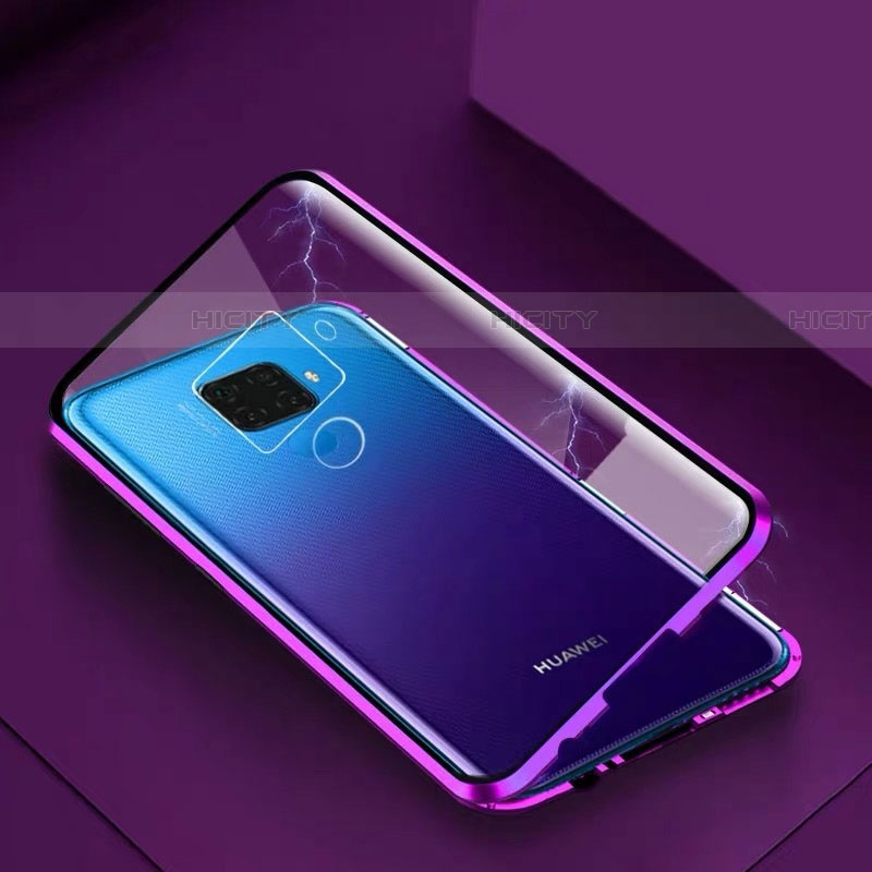 Coque Rebord Bumper Luxe Aluminum Metal Miroir 360 Degres Housse Etui Aimant M07 pour Huawei Nova 5i Pro Plus