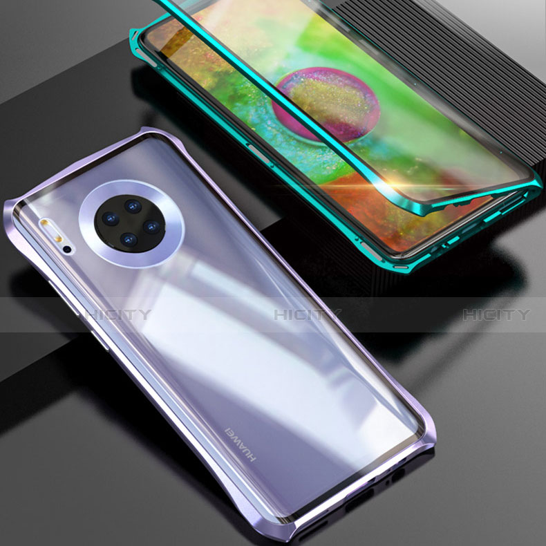 Coque Rebord Bumper Luxe Aluminum Metal Miroir 360 Degres Housse Etui Aimant M08 pour Huawei Mate 30 Pro 5G Plus