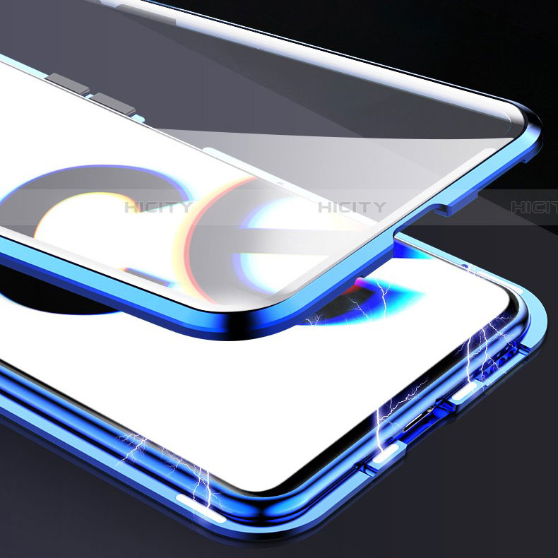 Coque Rebord Bumper Luxe Aluminum Metal Miroir 360 Degres Housse Etui Aimant M08 pour Oppo Reno Ace Plus