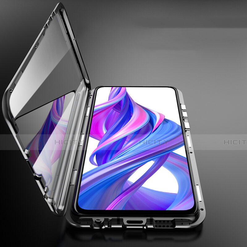 Coque Rebord Bumper Luxe Aluminum Metal Miroir 360 Degres Housse Etui Aimant M09 pour Huawei P Smart Z (2019) Plus