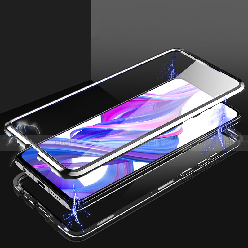 Coque Rebord Bumper Luxe Aluminum Metal Miroir 360 Degres Housse Etui Aimant M09 pour Huawei P Smart Z (2019) Plus