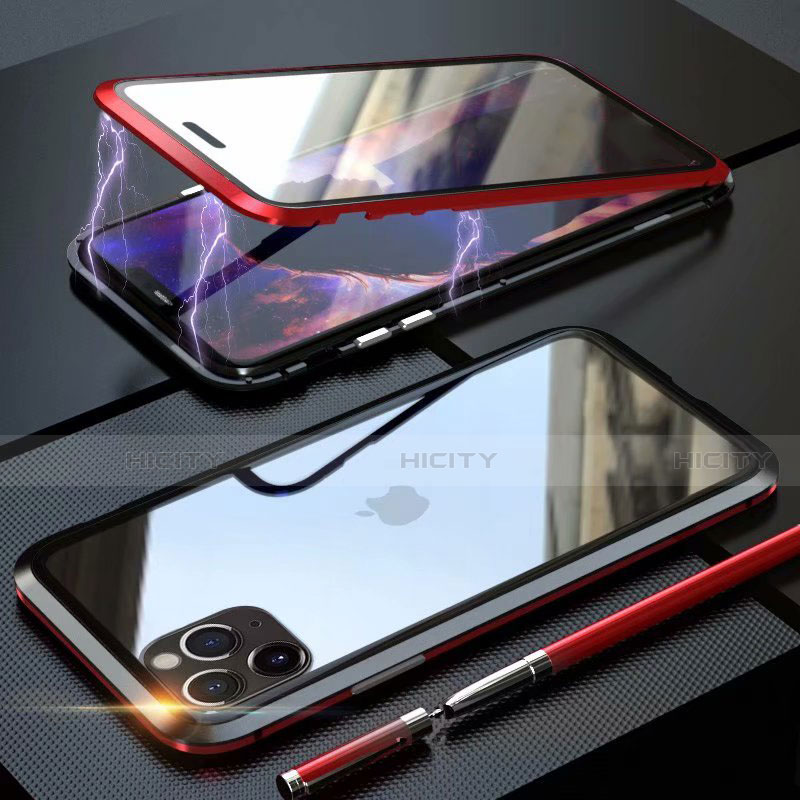 Coque Rebord Bumper Luxe Aluminum Metal Miroir 360 Degres Housse Etui Aimant M12 pour Apple iPhone 11 Pro Max Plus