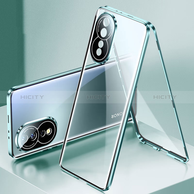 Coque Rebord Bumper Luxe Aluminum Metal Miroir 360 Degres Housse Etui Aimant P01 pour Huawei Honor 80 5G Plus