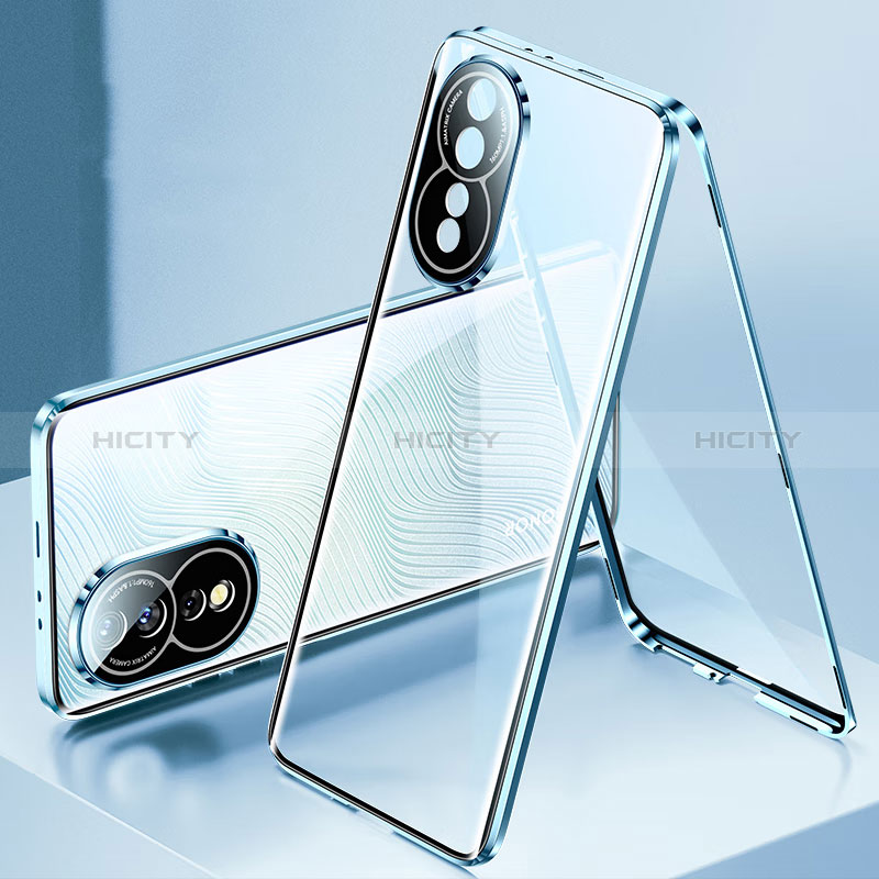 Coque Rebord Bumper Luxe Aluminum Metal Miroir 360 Degres Housse Etui Aimant P01 pour Huawei Honor 80 5G Plus