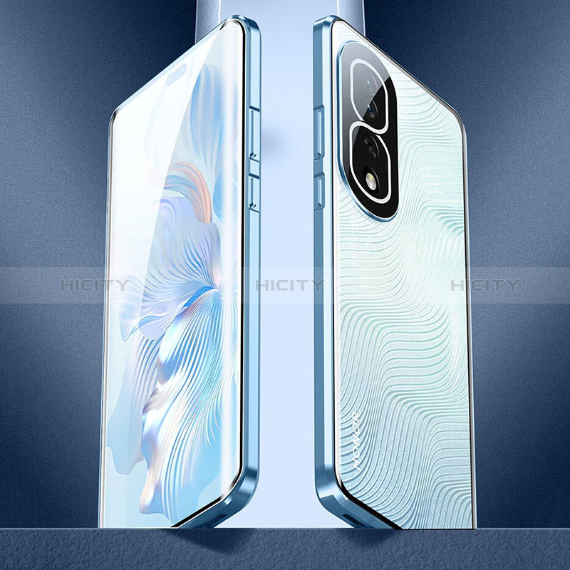 Coque Rebord Bumper Luxe Aluminum Metal Miroir 360 Degres Housse Etui Aimant P01 pour Huawei Honor 80 Pro 5G Plus