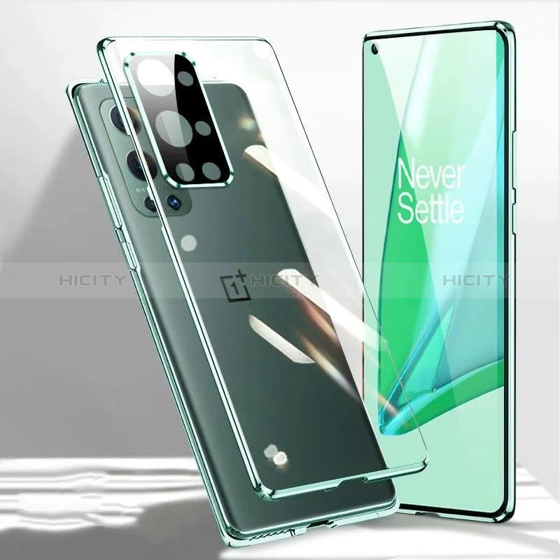 Coque Rebord Bumper Luxe Aluminum Metal Miroir 360 Degres Housse Etui Aimant P01 pour OnePlus 9R 5G Plus