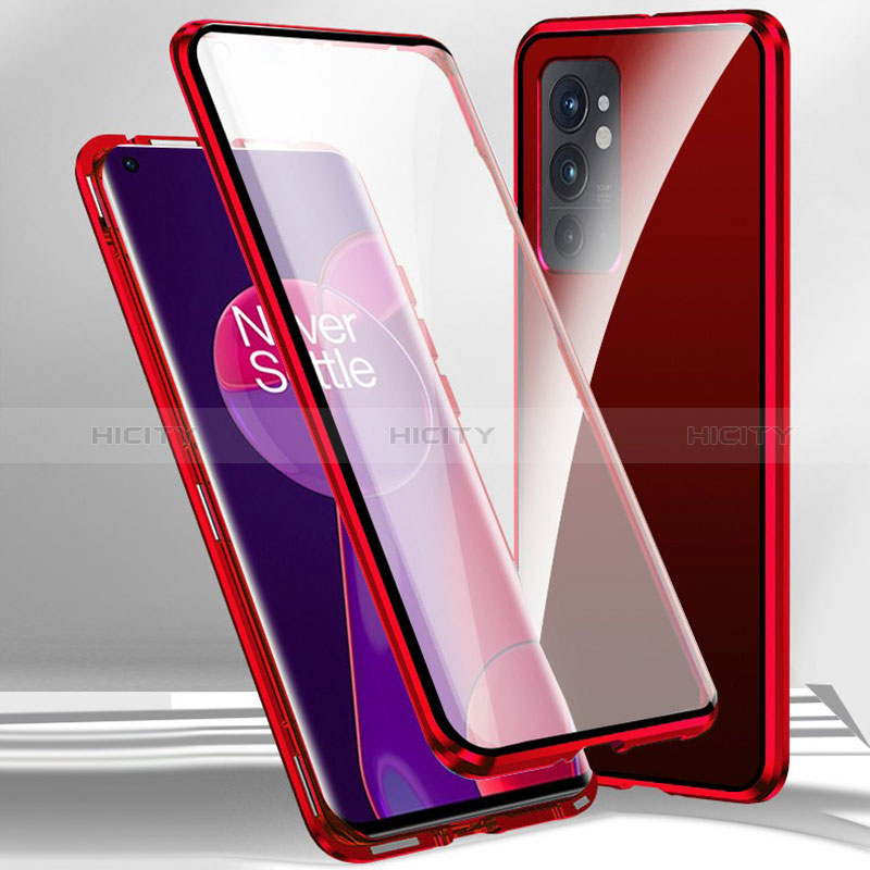 Coque Rebord Bumper Luxe Aluminum Metal Miroir 360 Degres Housse Etui Aimant P01 pour OnePlus 9RT 5G Plus