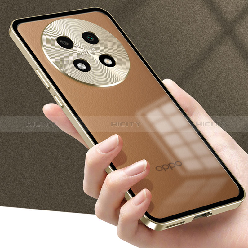 Coque Rebord Bumper Luxe Aluminum Metal Miroir 360 Degres Housse Etui Aimant P01 pour Oppo A2 Pro 5G Plus