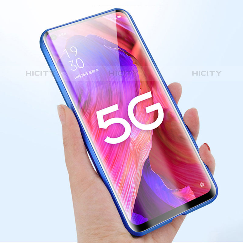 Coque Rebord Bumper Luxe Aluminum Metal Miroir 360 Degres Housse Etui Aimant P01 pour Oppo Reno6 Pro 5G Plus