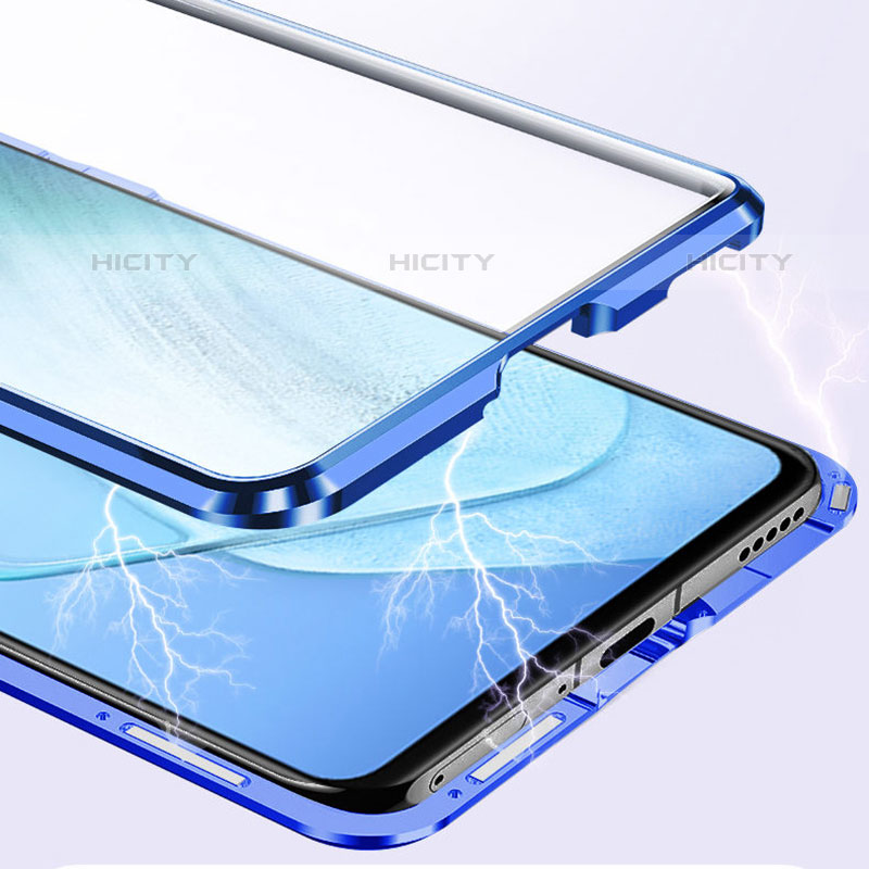 Coque Rebord Bumper Luxe Aluminum Metal Miroir 360 Degres Housse Etui Aimant P01 pour Vivo iQOO Z6 Lite 5G Plus