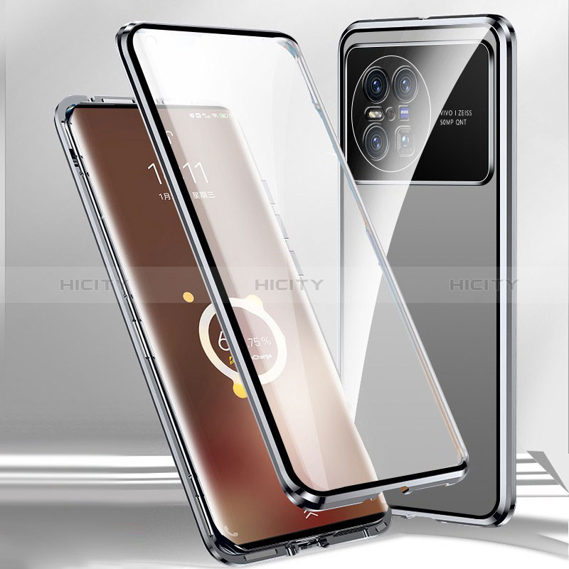 Coque Rebord Bumper Luxe Aluminum Metal Miroir 360 Degres Housse Etui Aimant P01 pour Vivo X Note Plus