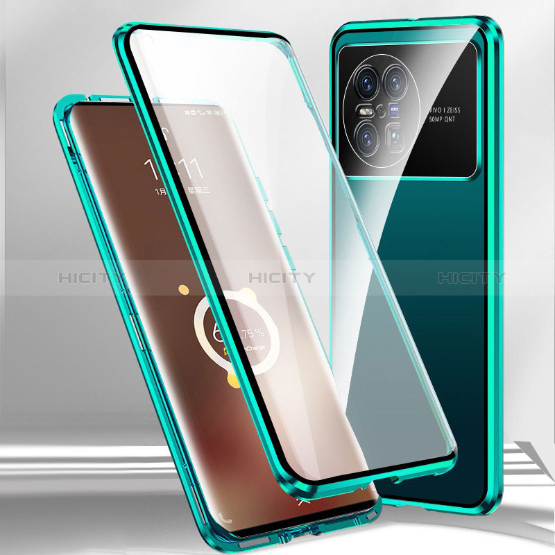 Coque Rebord Bumper Luxe Aluminum Metal Miroir 360 Degres Housse Etui Aimant P01 pour Vivo X Note Plus