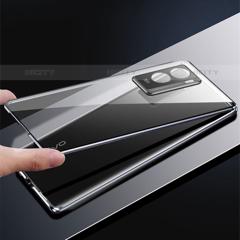 Coque Rebord Bumper Luxe Aluminum Metal Miroir 360 Degres Housse Etui Aimant P01 pour Vivo Y72t Plus