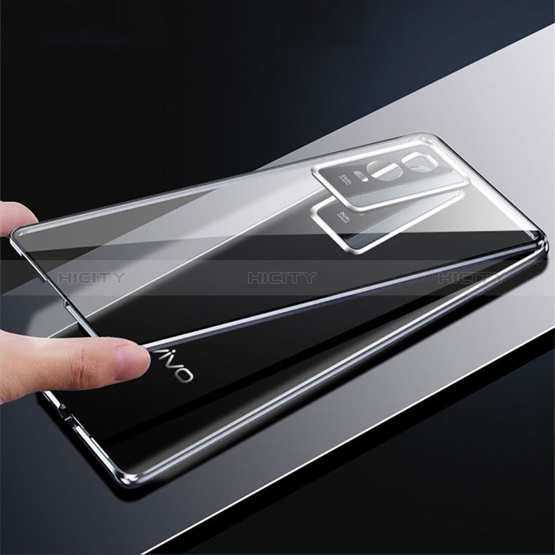 Coque Rebord Bumper Luxe Aluminum Metal Miroir 360 Degres Housse Etui Aimant P01 pour Vivo Y76s 5G Plus