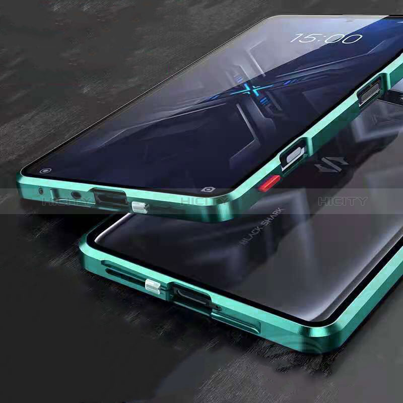 Coque Rebord Bumper Luxe Aluminum Metal Miroir 360 Degres Housse Etui Aimant P01 pour Xiaomi Black Shark 4S 5G Plus