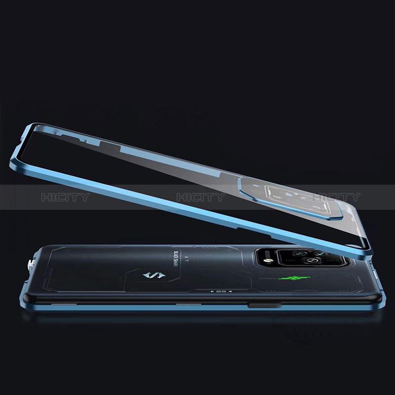 Coque Rebord Bumper Luxe Aluminum Metal Miroir 360 Degres Housse Etui Aimant P01 pour Xiaomi Black Shark 5 5G Plus