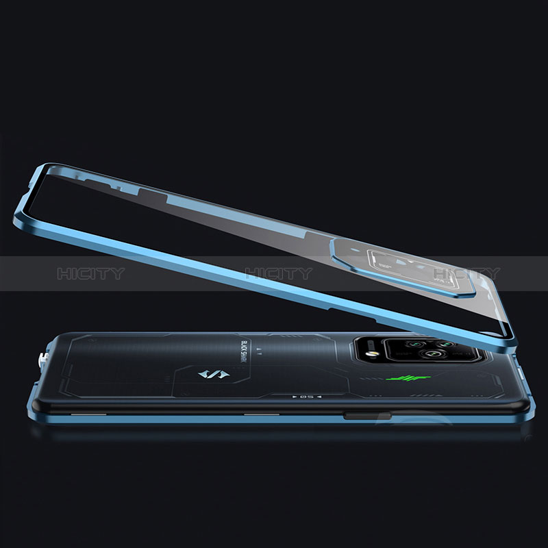 Coque Rebord Bumper Luxe Aluminum Metal Miroir 360 Degres Housse Etui Aimant P01 pour Xiaomi Black Shark 5 Pro 5G Plus