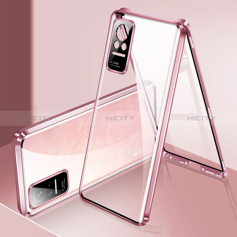 Coque Rebord Bumper Luxe Aluminum Metal Miroir 360 Degres Housse Etui Aimant P01 pour Xiaomi Civi 1S 5G Plus