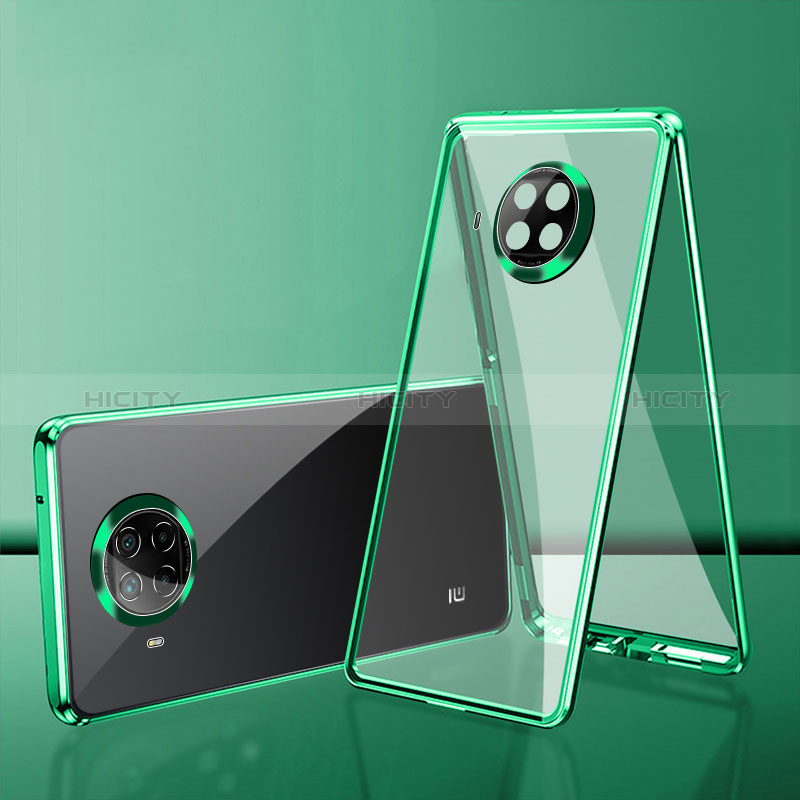 Coque Rebord Bumper Luxe Aluminum Metal Miroir 360 Degres Housse Etui Aimant P01 pour Xiaomi Mi 10i 5G Vert Plus