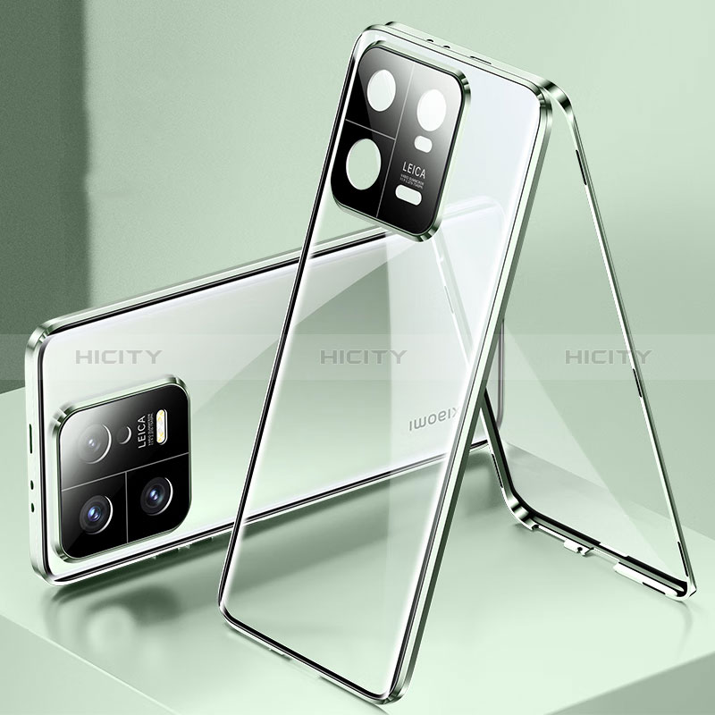 Coque Rebord Bumper Luxe Aluminum Metal Miroir 360 Degres Housse Etui Aimant P01 pour Xiaomi Mi 13 5G Plus