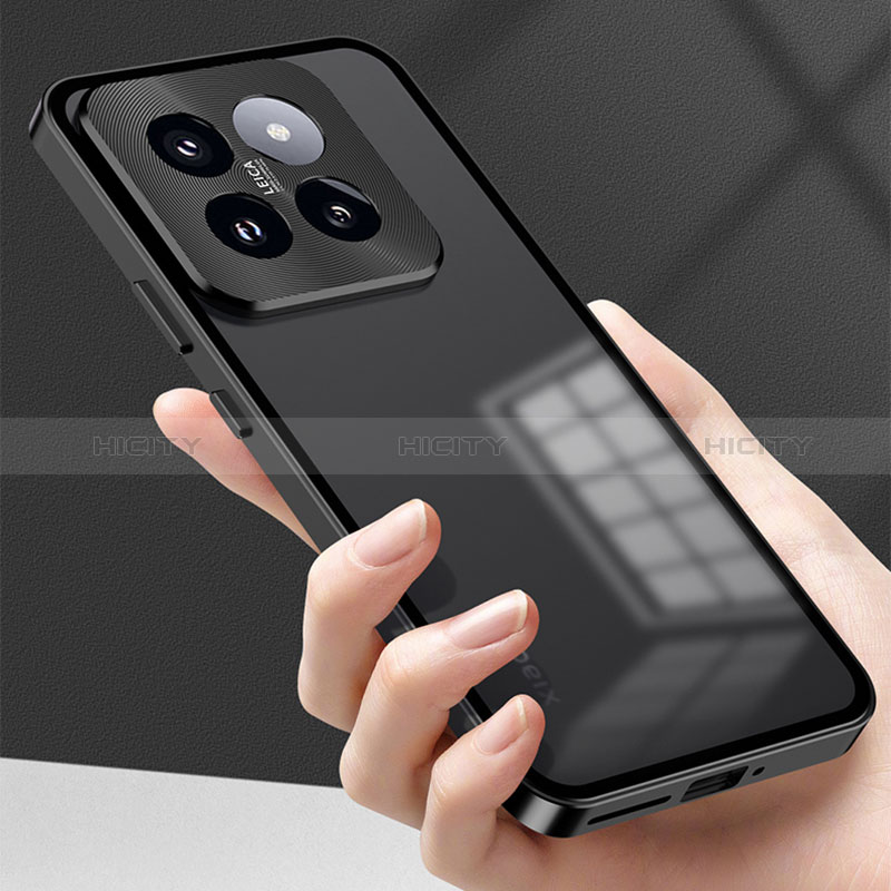 Coque Rebord Bumper Luxe Aluminum Metal Miroir 360 Degres Housse Etui Aimant P01 pour Xiaomi Mi 14 5G Plus