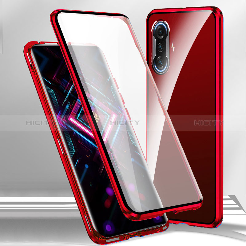 Coque Rebord Bumper Luxe Aluminum Metal Miroir 360 Degres Housse Etui Aimant P01 pour Xiaomi Poco F3 GT 5G Plus