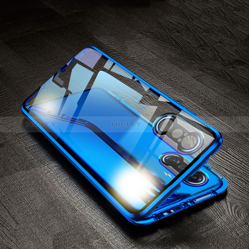 Coque Rebord Bumper Luxe Aluminum Metal Miroir 360 Degres Housse Etui Aimant P01 pour Xiaomi Poco F3 GT 5G Plus