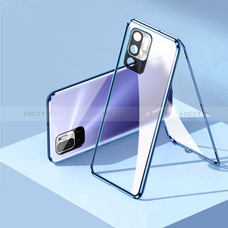 Coque Rebord Bumper Luxe Aluminum Metal Miroir 360 Degres Housse Etui Aimant P01 pour Xiaomi POCO M3 Pro 5G Plus