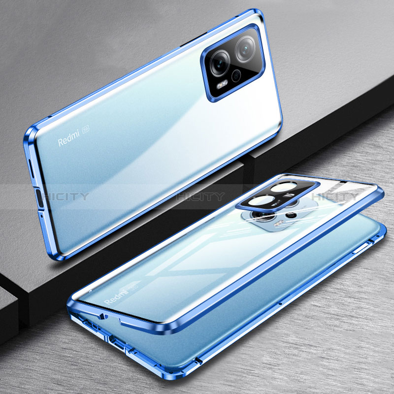 Coque Rebord Bumper Luxe Aluminum Metal Miroir 360 Degres Housse Etui Aimant P01 pour Xiaomi Poco X4 GT 5G Plus