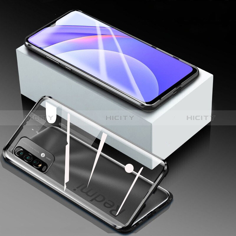 Coque Rebord Bumper Luxe Aluminum Metal Miroir 360 Degres Housse Etui Aimant P01 pour Xiaomi Redmi 9T 4G Plus